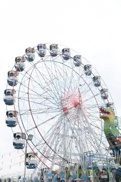 Closeup of multi-coloured Giant Wheel during Dussehra Mela in Delhi, India... Stock Photos