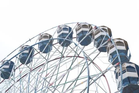 Closeup of multi-coloured Giant Wheel during Dussehra Mela in Delhi, India... Stock Photos
