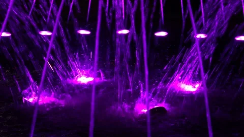 Closeup of multicolored fountain Stock Footage 99281297