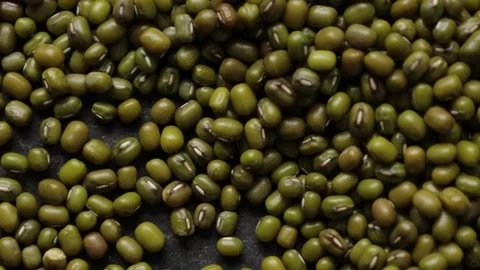 Closeup of mung beans seeds Stock Footage 286780683