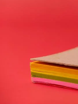 Closeup of a neon-colored sticky notes, often used for reminders and organi.. Stock Photos