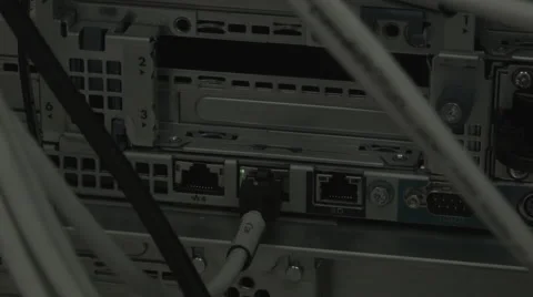 Closeup of network cable plug Video stock 57751284