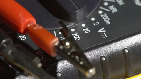 Closeup of a network tester selector switch Stock Footage 62084375