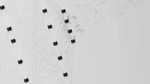 Closeup of Neural network model concept, LLM structure animation. AI big data Stock Footage 320612579