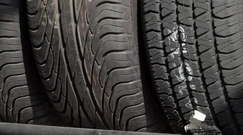 Closeup of new tires Stock Footage 35090091