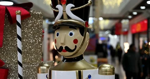 Closeup of a Nutcracker, Beautiful Decorative Soldier Figurine, Stock Footage 224663570
