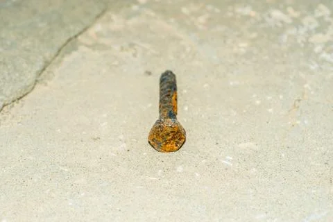 Closeup of an old and rusty bolt Stock Photos