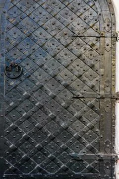 Closeup of the old door with fancy pattern Foto stock