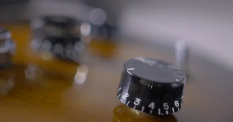 Closeup of old electric guitar - macro 2 Stock Footage 63410459