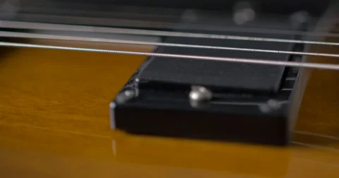 Closeup of old electric guitar - macro 5 Stock Footage 63417629
