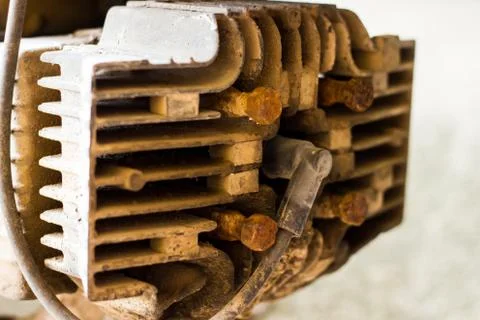 Closeup old engine Stock Photos
