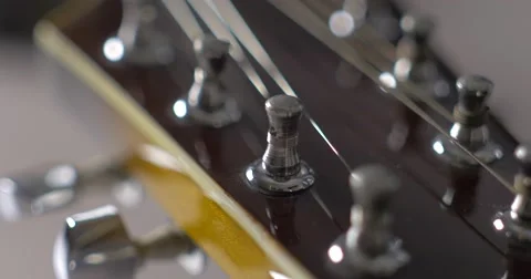 Closeup of old mandolin - macro 2 Stock Footage 63420364