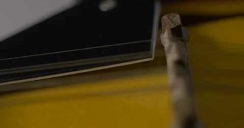 Closeup of old mandolin - macro 5 Stock Footage 63421566