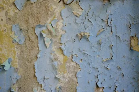 Closeup of old paint on the wall Stock Photos