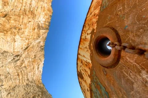 Closeup of an old shipwreck Stock Photos