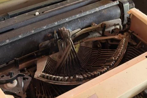 Closeup of an old typewriter Stock Photos