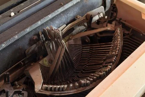 Closeup of an old typewriter Stock Photos