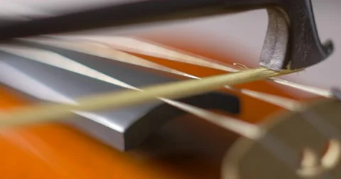 Closeup of old violin - macro 3 Stock Footage 63421610