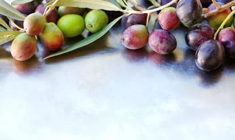 Closeup of olives background Stock Photos