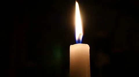 Closeup of one candle 4k Stock Footage 41828592