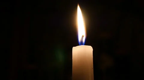 Closeup of one candle HD Stock Footage 41794497