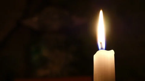 Closeup of one candle HD Stock Footage 41794521