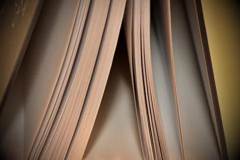 Closeup of an open book Stock Photos