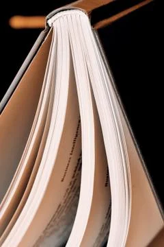 Closeup of an open book Stock Photos