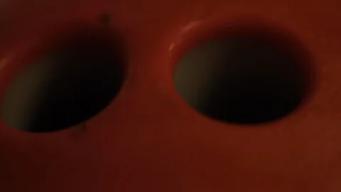 Closeup of an Orange Bowling Ball Video stock 114017050