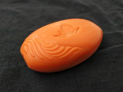 Closeup Pack Closed and Opened Santoor Sandal and Turmeric Soap isolated on.. Фото