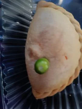 Closeup of packaged fried pastels Stock Photos