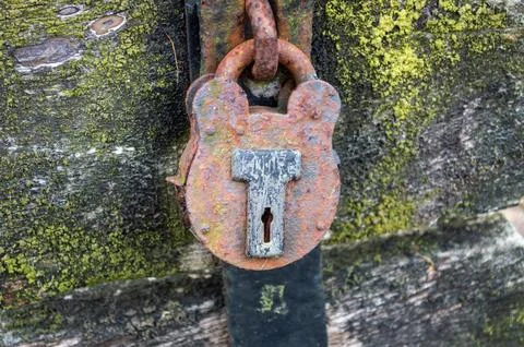 Closeup of a Padlock Stock Photos