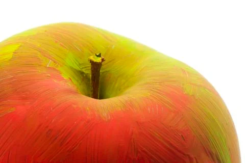 Closeup painted apple Stock Photos