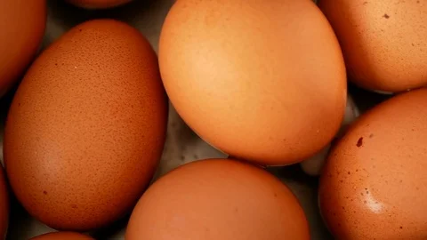 Closeup of pale brown eggs 库存影片 73447139