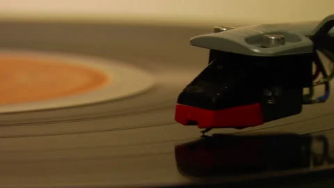 Closeup Pan On Record Needle Stock Footage 144423000