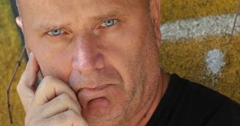 Closeup Panoramic Image with a Disillusioned Person Looking Sad and Disappointed Stock Footage 103255972