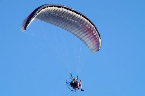 Closeup of paragliding Stock Photos
