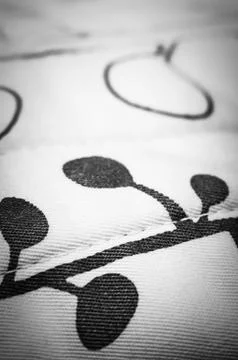 Closeup of pattern on the fabric produced Stock Photos