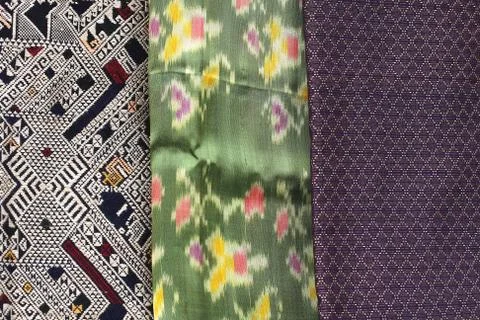 Closeup pattern silk thailand. Stock Photos