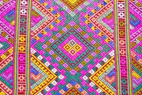 Closeup pattern texture of general traditional thai style Stock Photos