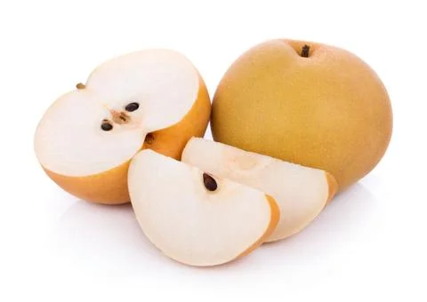 Closeup pear on white background 写真素材