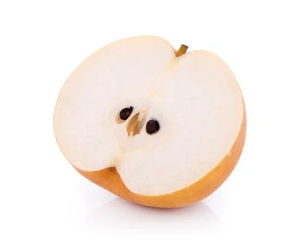 Closeup pear on white background Stock Photos