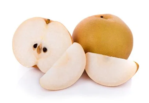 Closeup pear on white background Foto stock
