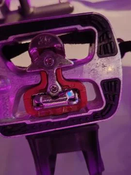 Closeup of pedal for static bicycle Stock-Fotos