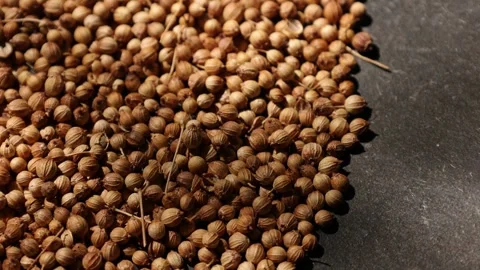 Closeup of peppercorns on backdrop Video stock 302536035