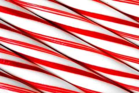 Closeup of peppermint candy canes side by side. Foto stock