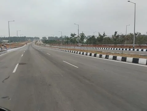 Closeup of Peripheral Ring Road Construction at Kadabagere Cross, Magadi Road Stock Photos