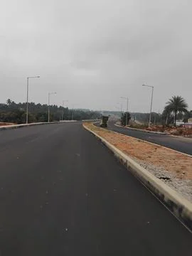 Closeup of Peripheral Ring Road Construction at Kadabagere Cross, Magadi Road Stock Photos