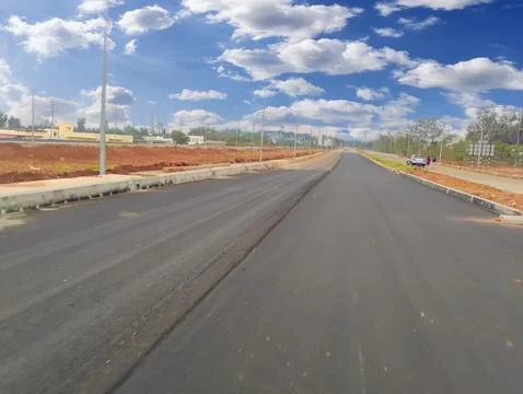 Closeup of Peripheral Ring Road Construction at Kadabagere Cross, Magadi Road Stock Photos