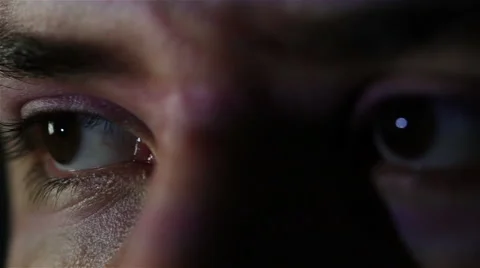 Closeup of Person Looking at Computer Screen Vídeos de archivo 44452673